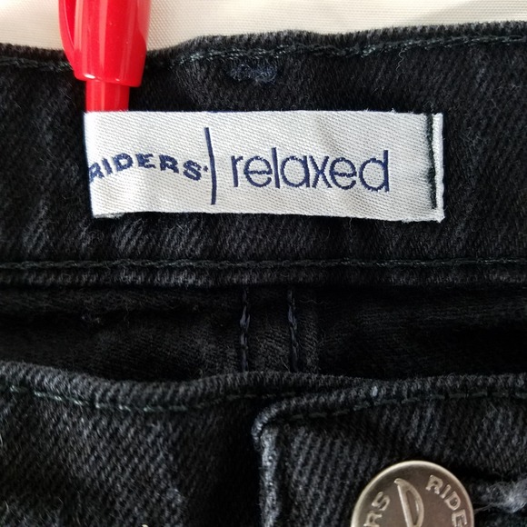 Riders by Lee Relaxed Fit Black Denim Jeans Womens Size 12 Straight Leg - Picture 8 of 10